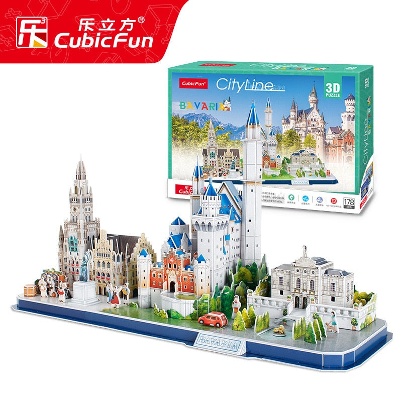 3D Puzzle DIY Paper Miniature Model City London Paris New York Moscow