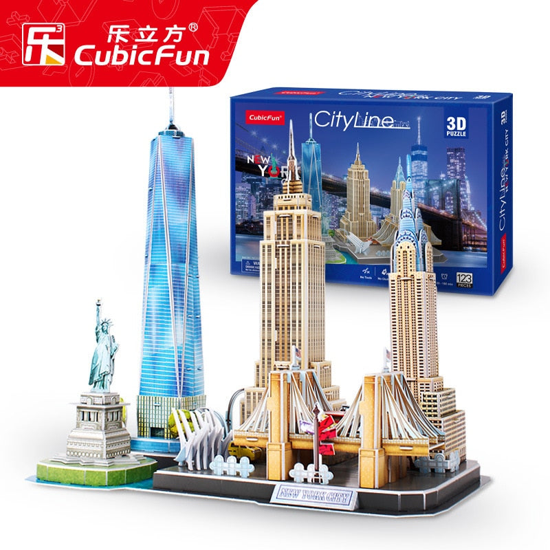 3D Puzzle DIY Paper Miniature Model City London Paris New York Moscow