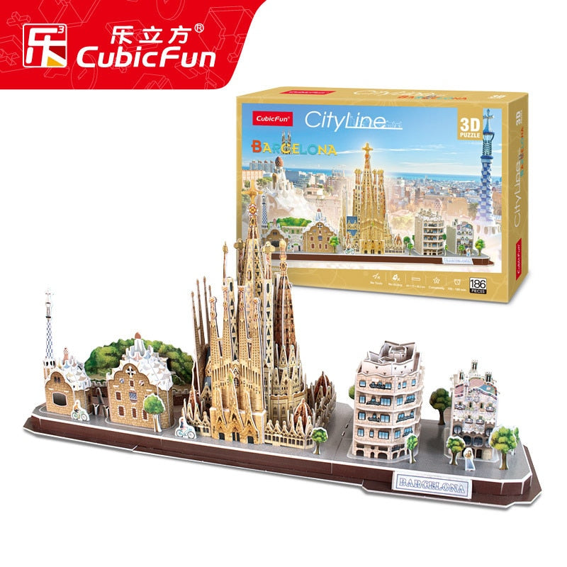 3D Puzzle DIY Paper Miniature Model City London Paris New York Moscow