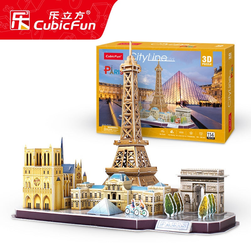 3D Puzzle DIY Paper Miniature Model City London Paris New York Moscow