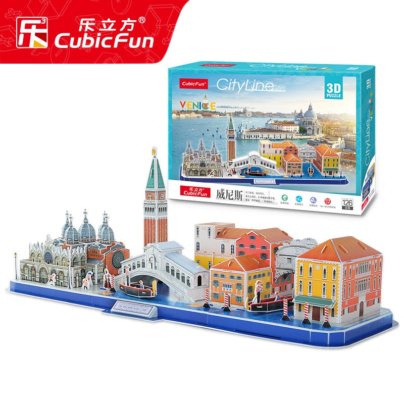 3D Puzzle DIY Paper Miniature Model City London Paris New York Moscow