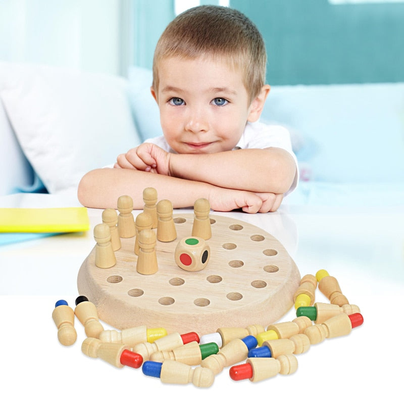 Wooden Memory Match Stick Educational Board Game for Cognitive Ability Kids